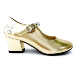 Prinsessen Schoenen Goud Luxe + gratis armbandje