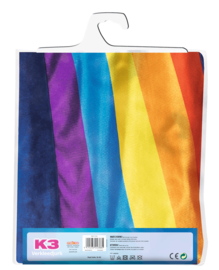 K3 jurk Volwassen regenboog + gratis haarband