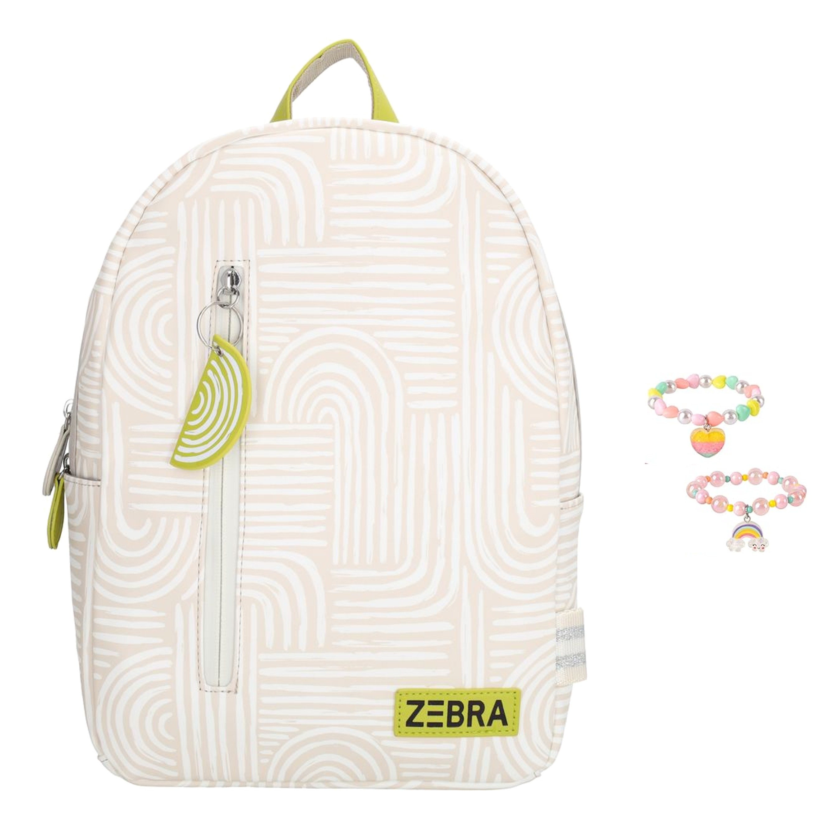 Zebra Rugzak Beige Bogen - rugtas, schooltas, kinderrugzak + kadootje