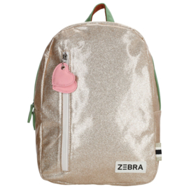 Zebra Rugzak Gold Glamour Girls - rugtas, schooltas, kinderrugzak + kadootje