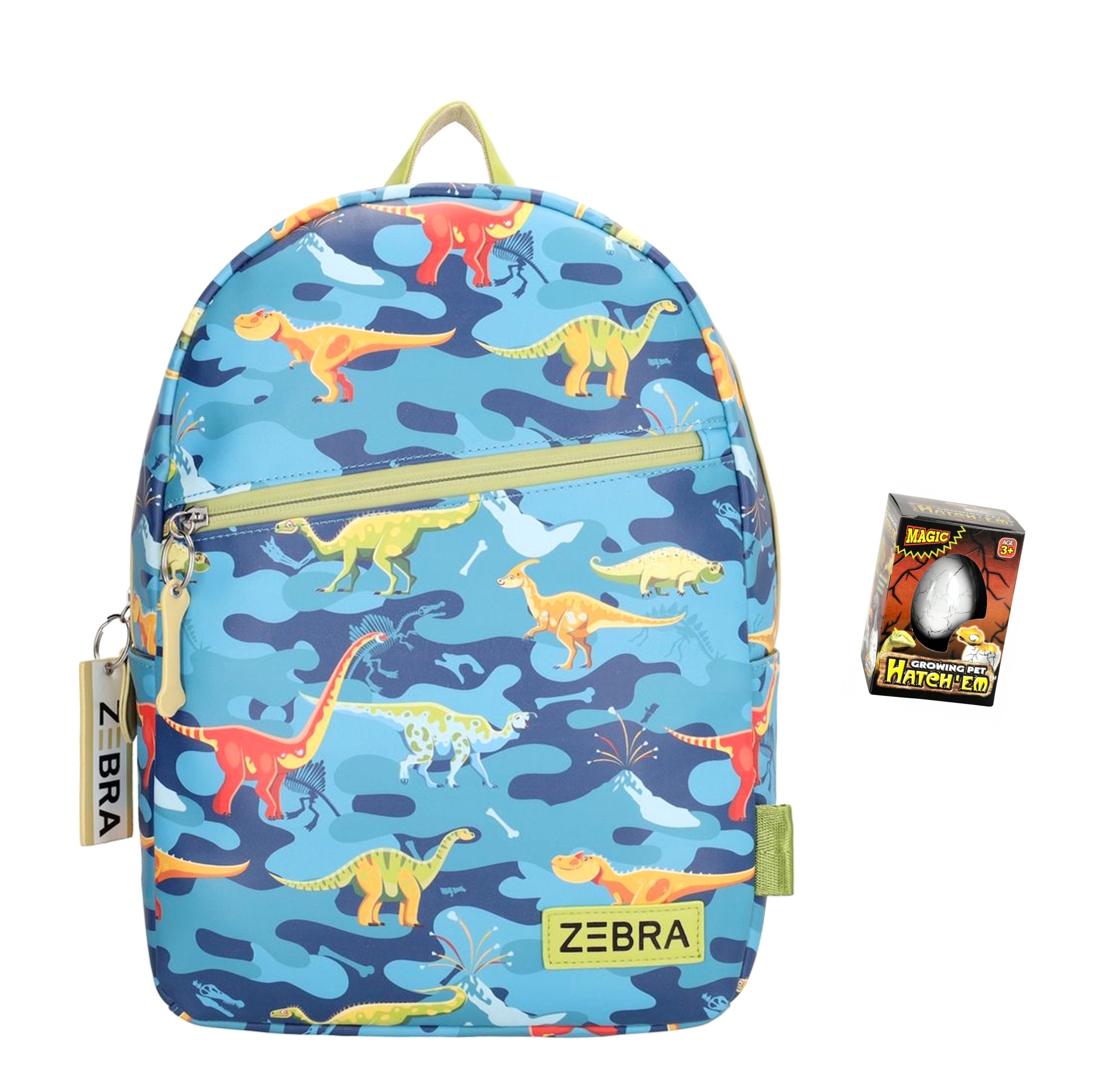 Zebra Rugzak Dino World, dinosaurus - rugtas, schooltas, kinderrugzak + kadootje