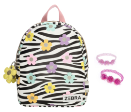 Zebra Rugzak Flowers Pleun(s) + gratis armbandje