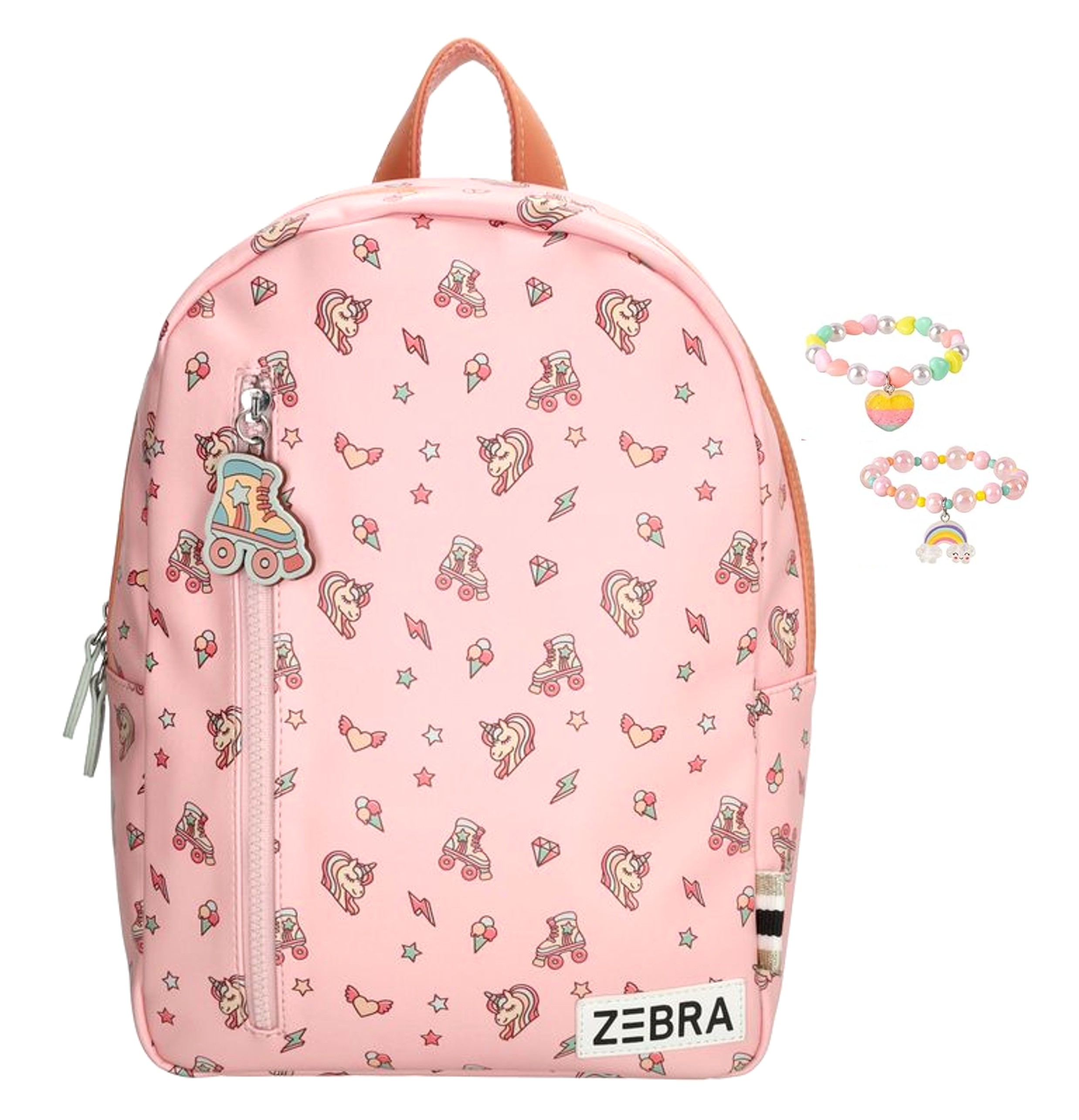 Zebra Rugzak Unicorn Pink - rugtas, schooltas, kinderrugzak + kadootje