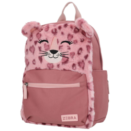 Zebra Rugzak Roze knuffel luipaard - rugtas, schooltas, kinderrugzak + kadootje