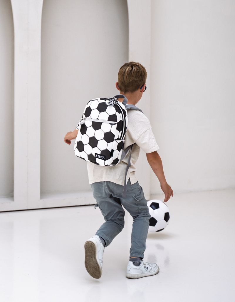 Zebra Rugzak Voetbal - rugtas + Dino Ei