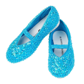 K3 regenboog jurkje blauw + schoentjes pakket