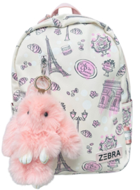 Zebra Rugzak Parijs - rugtas, schooltas, kinderrugzak + kadootje