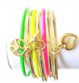 Fluor Armbanden Set