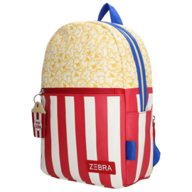 Zebra Rugzak Popcorn - rugtas, schooltas, kinderrugzak + kadootje