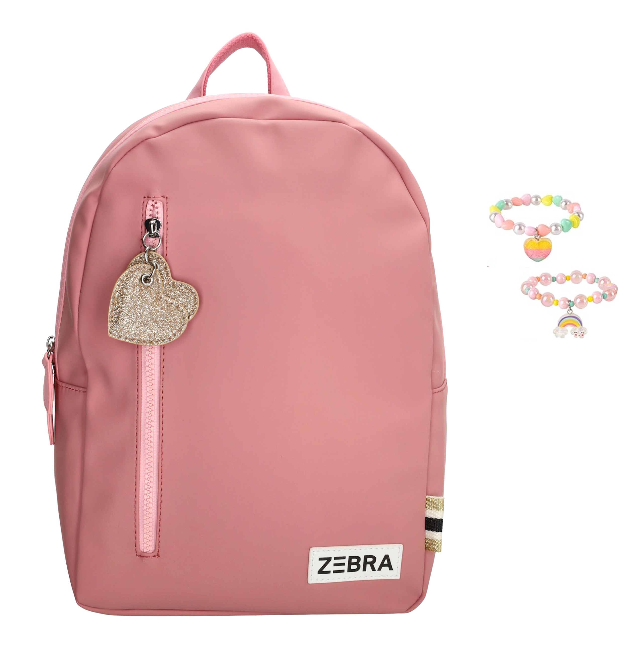Zebra Rugzak Pink Colours - rugtas, schooltas, kinderrugzak + armbandje