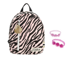 Zebra Rugzakje Zebra Pink (s) + gratis armbandje