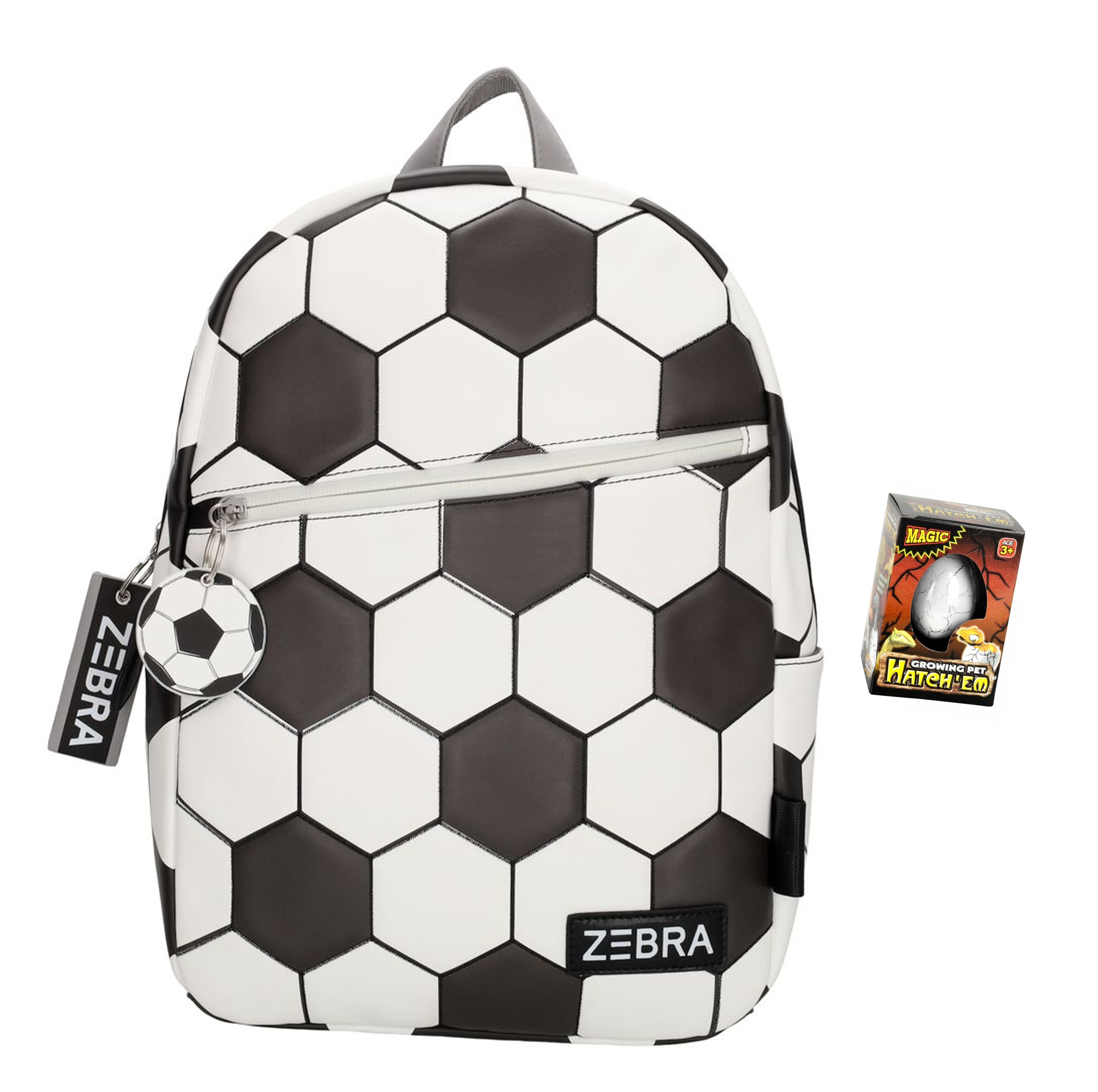 Zebra Rugzak Voetbal - rugtas, schooltas, kinderrugzak + kadootje