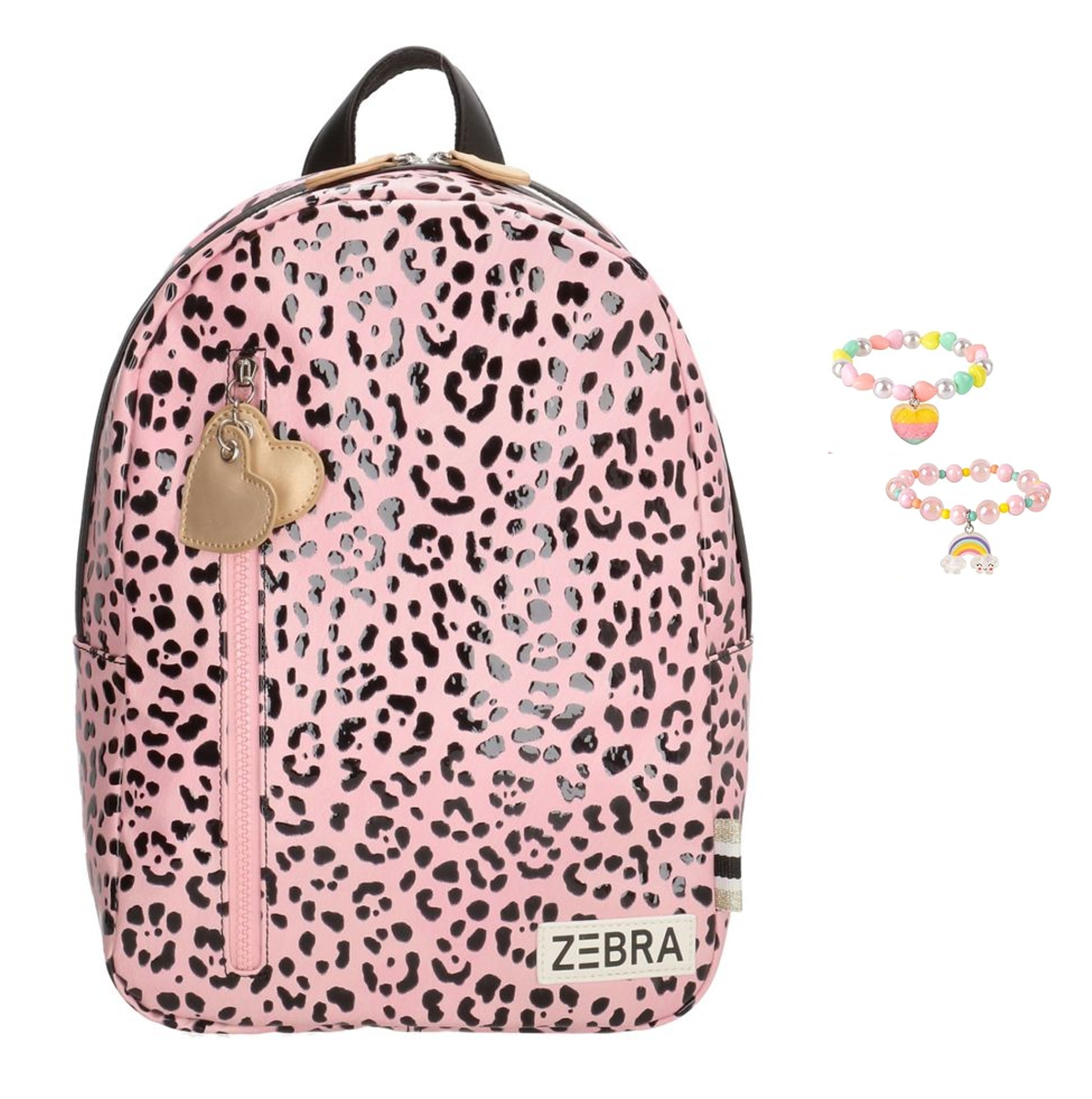 Zebra Rugzak Pink Panter - rugtas, schooltas, kinderrugzak + armbandje