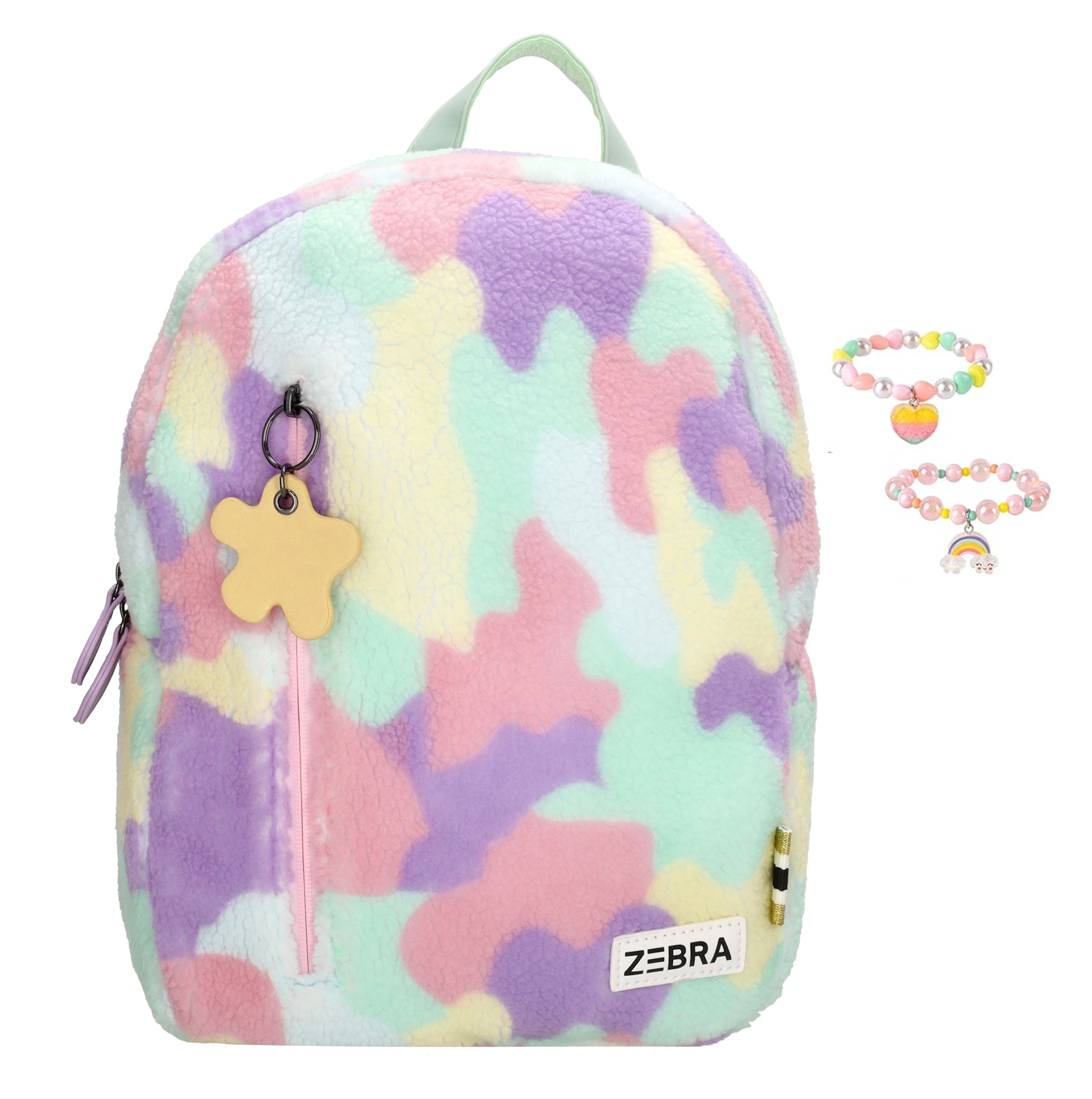 Zebra Rugzak Teddy Colours - rugtas, schooltas, kinderrugzak + kadootje