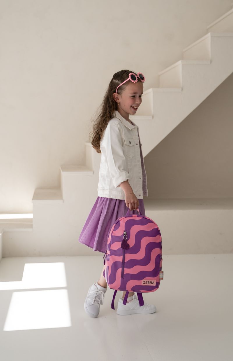 Zebra Rugzak Pink Waves - rugtas + kadootje