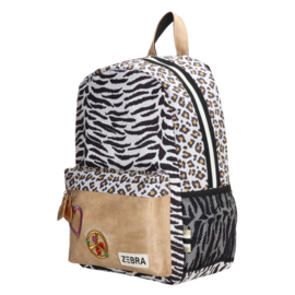 Zebra Camel Zebra Leopard Rugtas (m) + armbandje