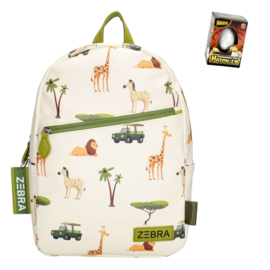 Zebra Rugzak Safari - rugtas, schooltas, kinderrugzak + kadootje