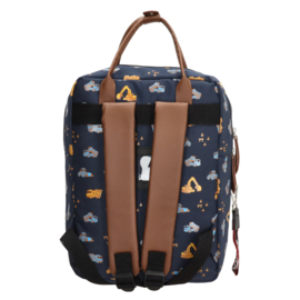 Zebra Rugzak Construction Blue + gratis Dino Ei!