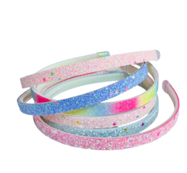 K3 jurkje Regenboog blauw + Glitter haarband
