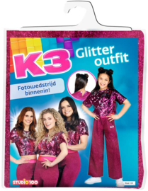 NIEUW K3 Verkleedpak Glitter + haarband kado!