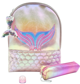 Zeemeermin Rugtas Pink Cadeau PAKKET + tashanger + etui + lipgloss