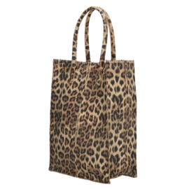 Zebra Tas Schoudertas Natural Bag Rosa XL - luipaard suede