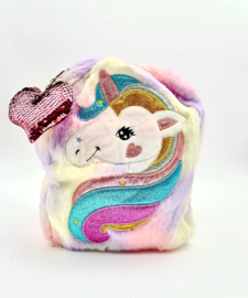 Unicorn Rugtasje Polly Multi Colours PAKKET + harthanger + armbandje + lipgloss