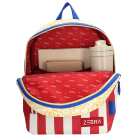 Zebra Rugzak Popcorn - rugtas, schooltas, kinderrugzak + kadootje