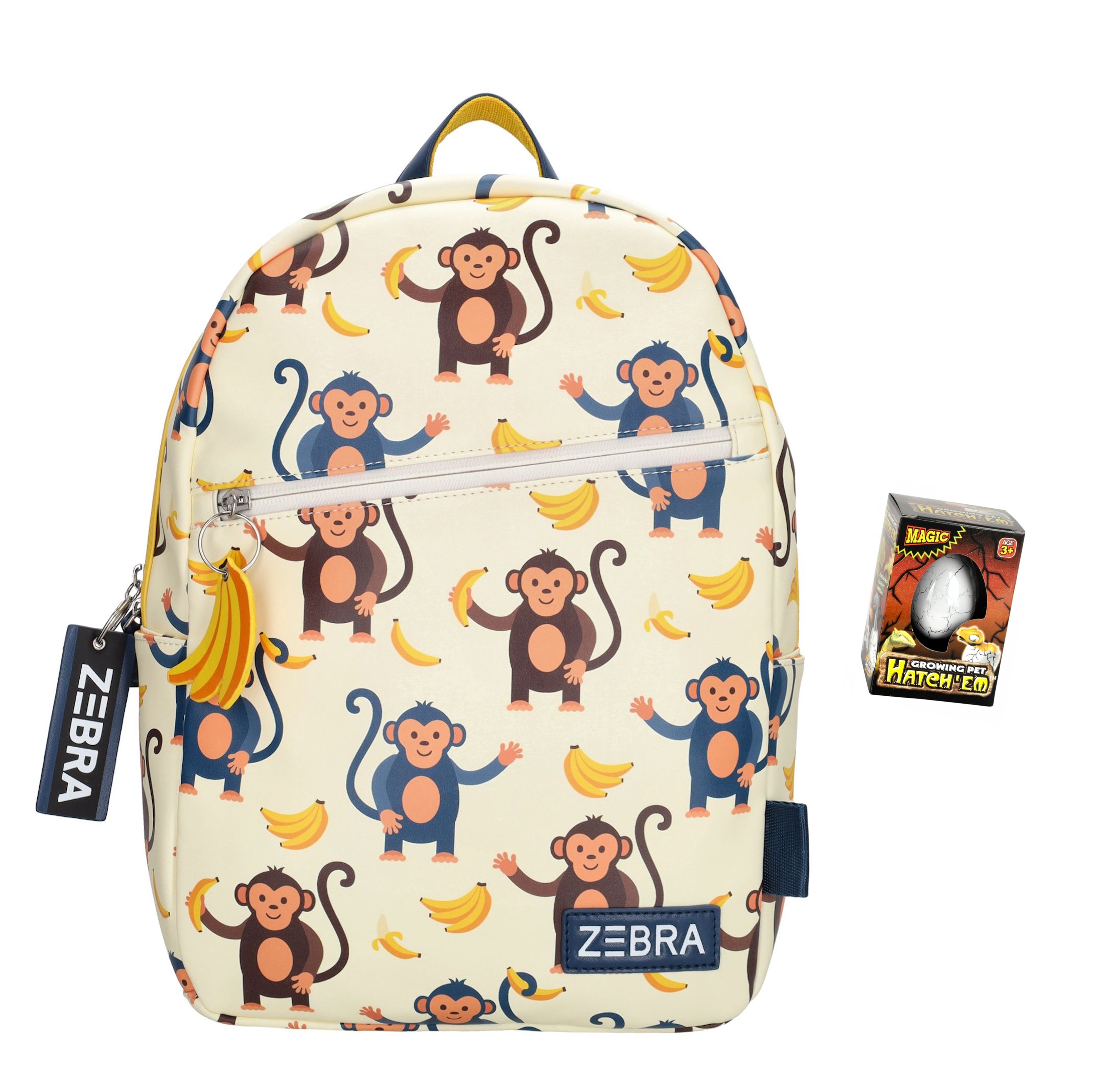 Zebra Rugzak Aapjes - rugtas, schooltas, kinderrugzak + kadootje