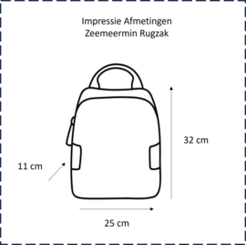 Zeemeermin Rugtas Purple Cadeau PAKKET + tashanger + etui + lipgloss