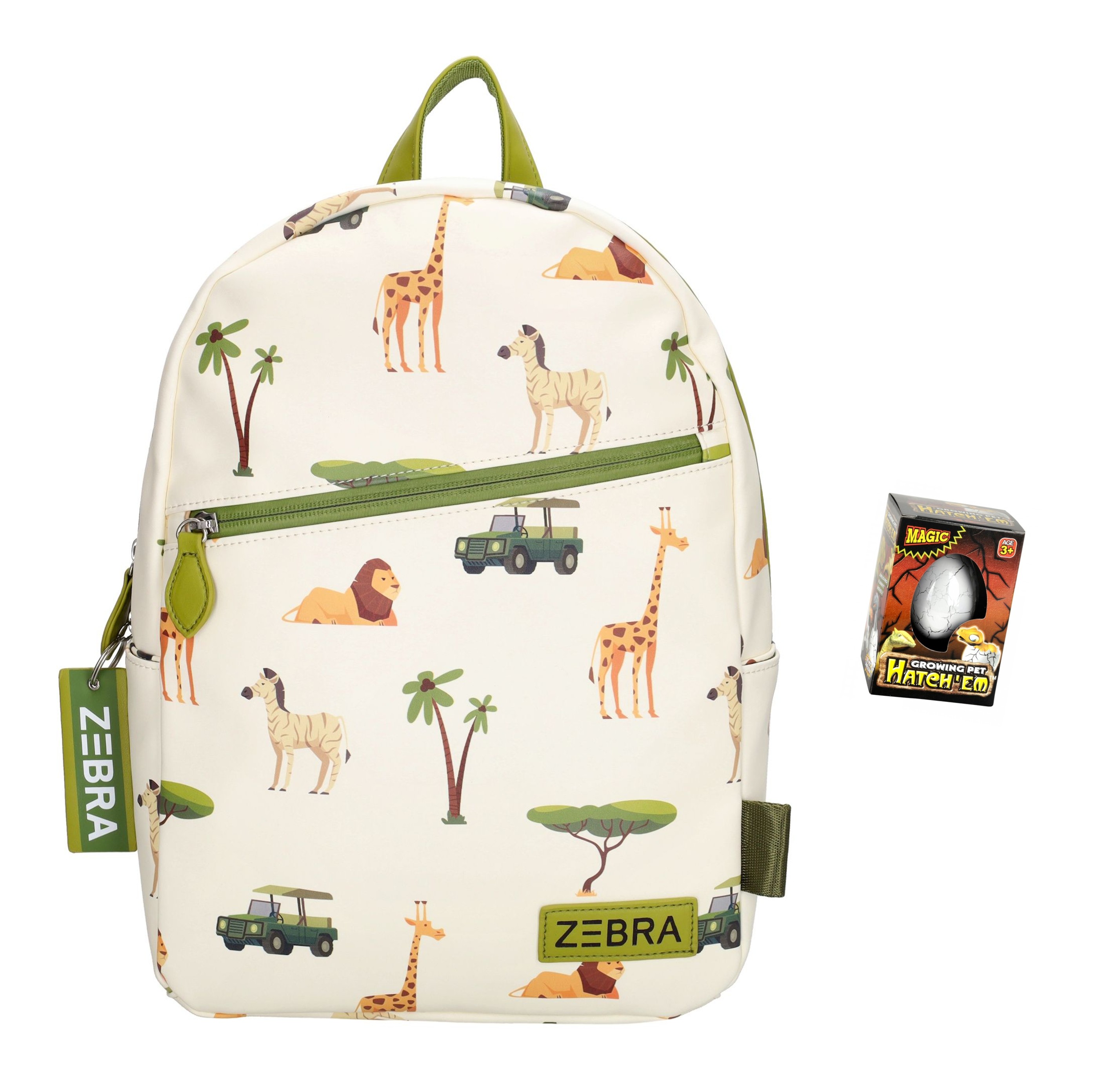 Zebra Rugzak Safari - rugtas, schooltas, kinderrugzak + kadootje