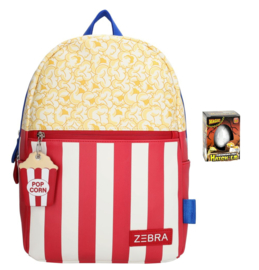 Zebra Rugzak Popcorn - rugtas, schooltas, kinderrugzak + kadootje