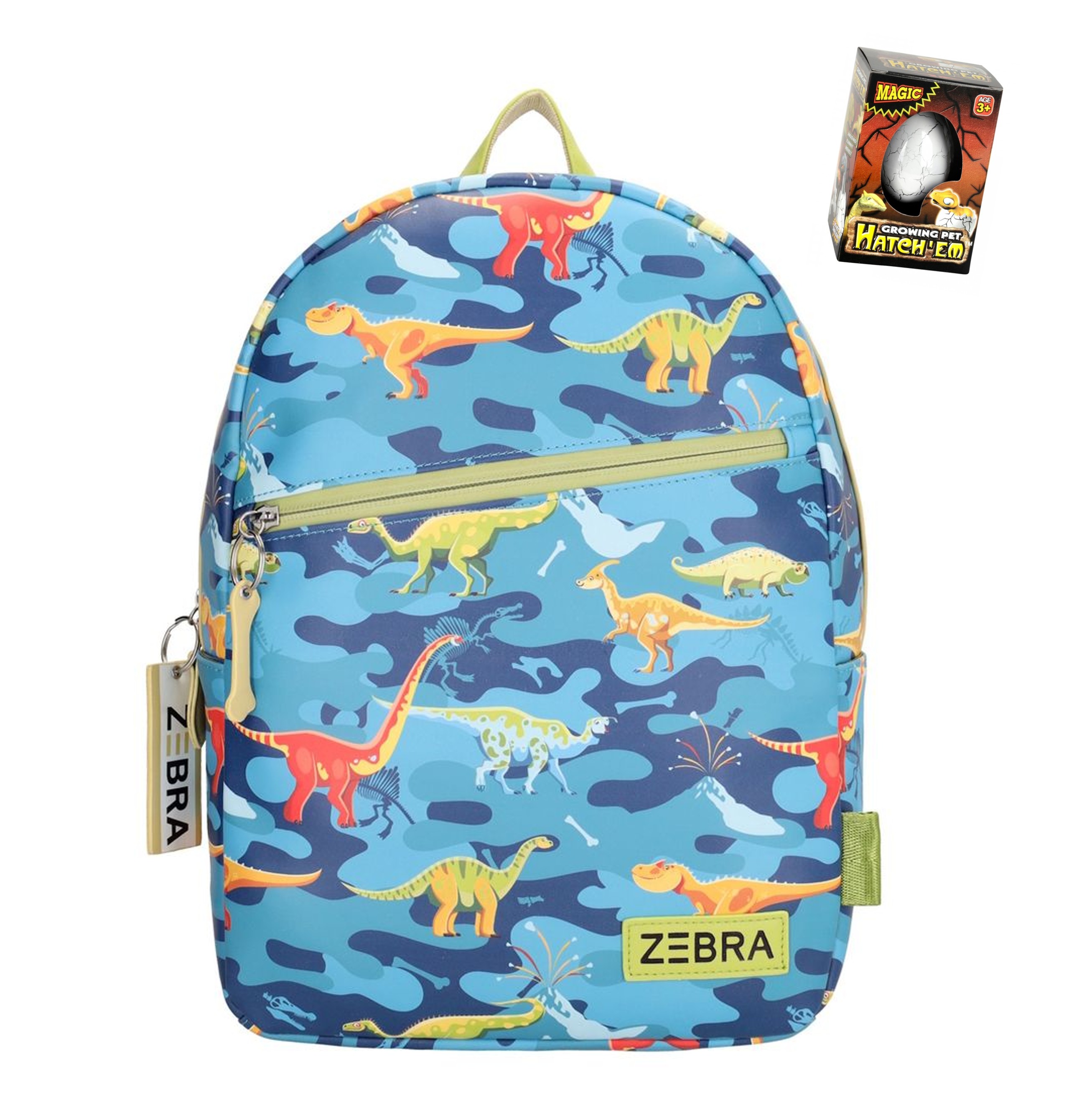 Zebra Rugzak Sem Dino World - rugtas + Dino Ei