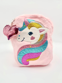 Unicorn Rugtasje Polly Pink Cadeau PAKKET + harthanger + armbandje + lipgloss