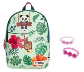 Zebra Rugzak Jungle Roos (m) + gratis armbandje