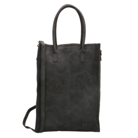Zebra Tas Schoudertas Natural Bag Rosa XL - black suede