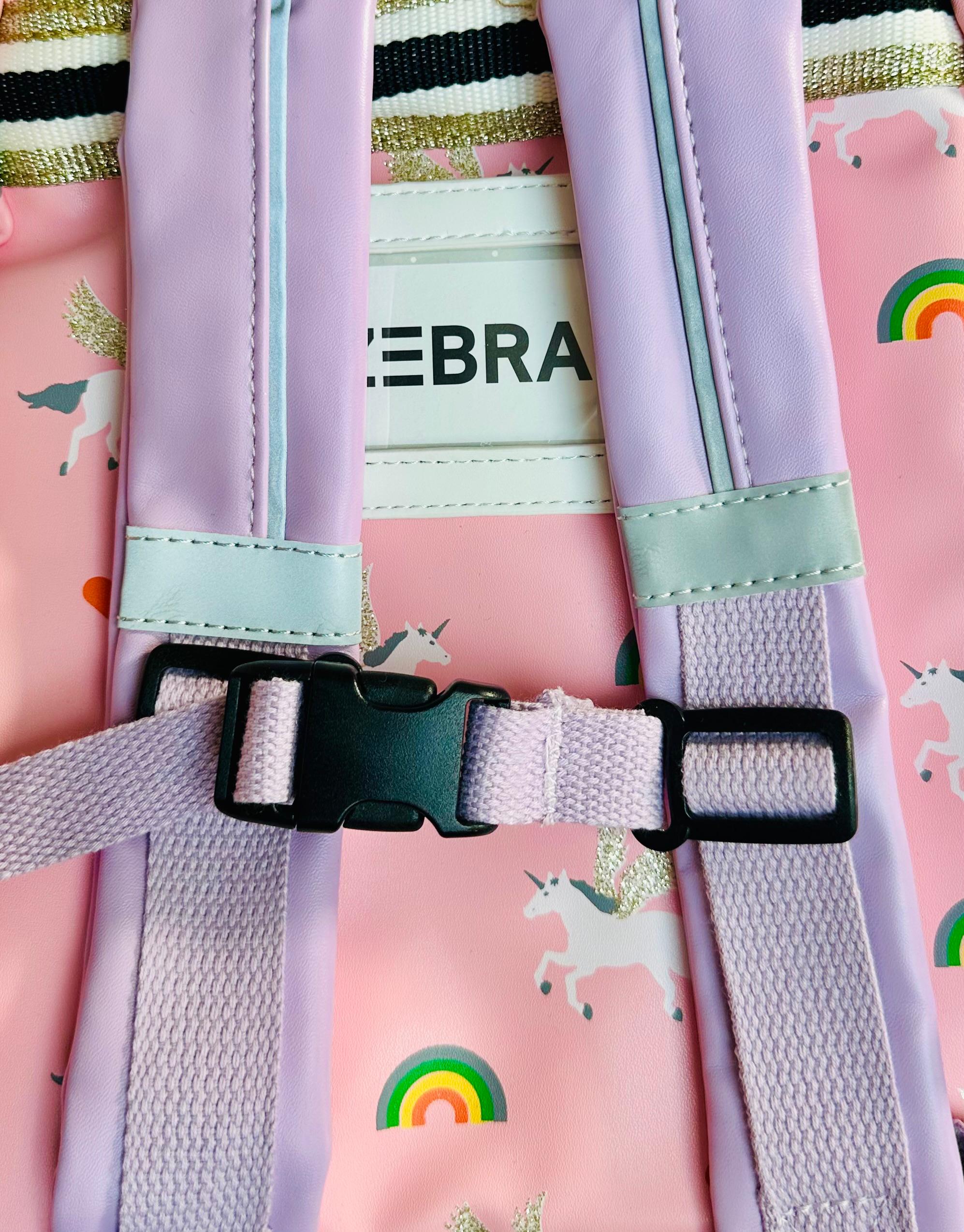 Zebra Rugzak Unicorn Love (s) - rugtajes, schooltas, kinderrugzak + kadootje