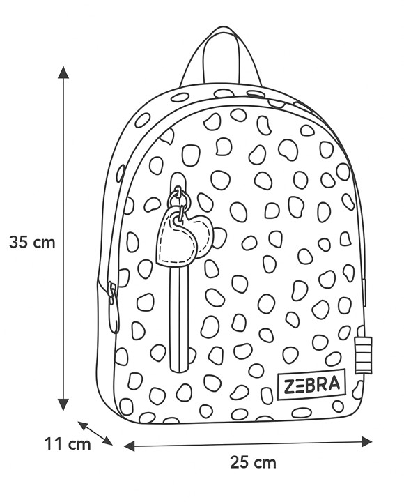 Zebra Rugzak Panter Print - rugtas, schooltas, kinderrugzak + kadootje