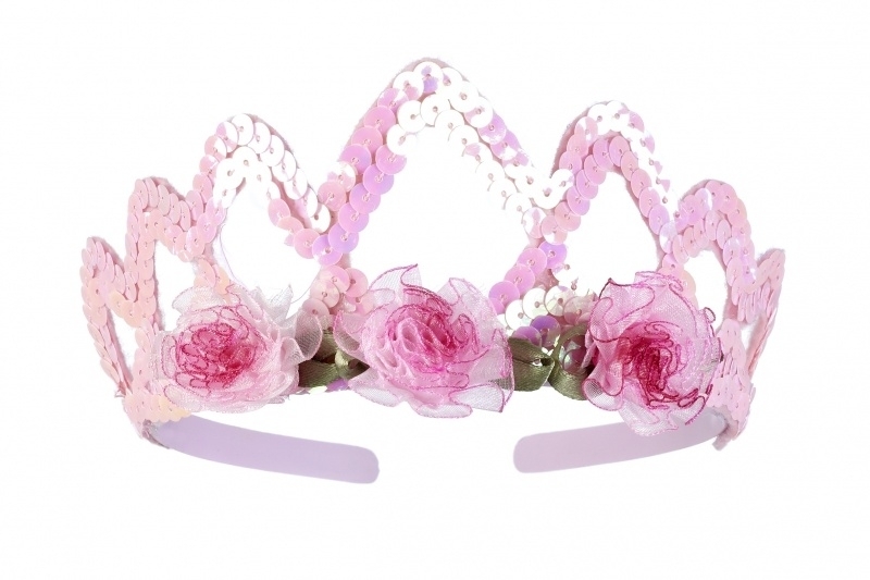 mini Uitgestorven kaart Prinsessen Kroontje Roosjes Roze Glitter | Rose and Romeo verkleedkleding |  4KidsNederland - Webshop - speelgoed - verkleedkleren - tassen
