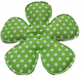 Bloem katoen lime polkadot 4.7cm.