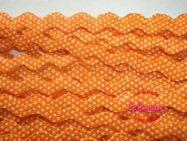 Zigzagband oranje polkadot 5mm