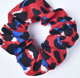 Scrunchies Haarwokkel tijger/panter rood zwart blauw ivoor