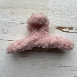 Haarclip groot teddy roze 14cm.