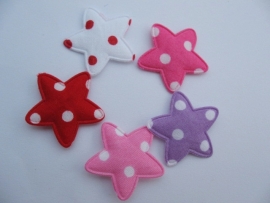 Ster polkadot diverse kleuren 2.5cm.