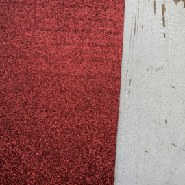 Glitter Leer rood 20x30cm.