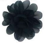 Chiffon bloem zwart 5.5cm.