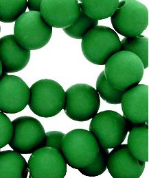 Kralen acryl mat groen, 6mm. 