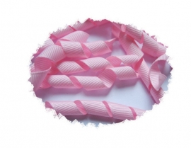 Krullen lint roze7cm pst