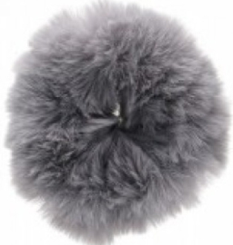 Scrunchie Haarwokkel fluffy grijs xl