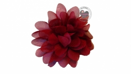 Bloemen chiffon bordeaux 6.5cm.